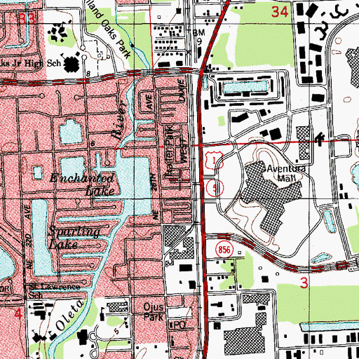 Topographic Map of Coes Trailer Court, FL