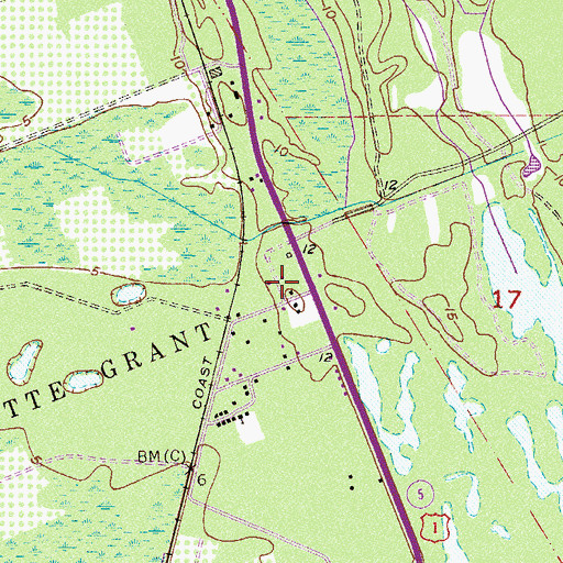 Topographic Map of Kings Trailer Park, FL