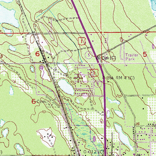 Topographic Map of South Mobile Village, FL