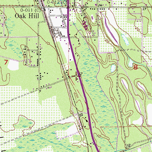Topographic Map of Orange Blossom Trailer Park, FL
