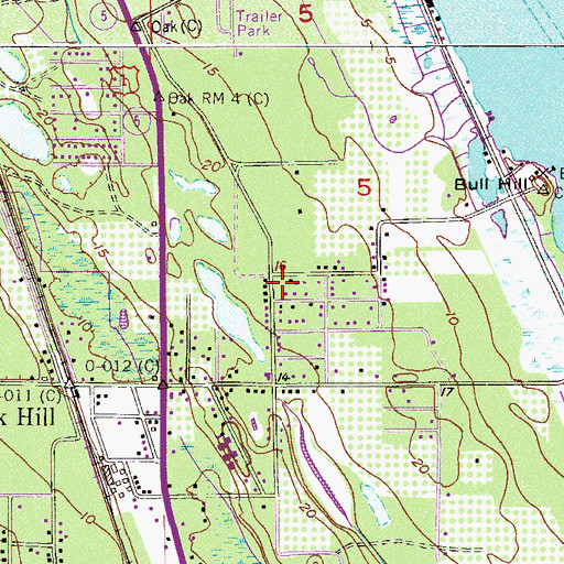 Topographic Map of Upper Room Chapel, FL