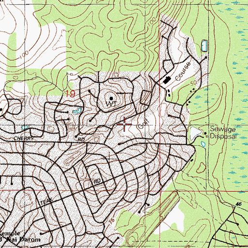 Topographic Map of Rolling Greens Mobile Home Park Library, FL