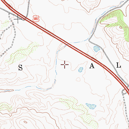 Topographic Map of Los Alamos, CA