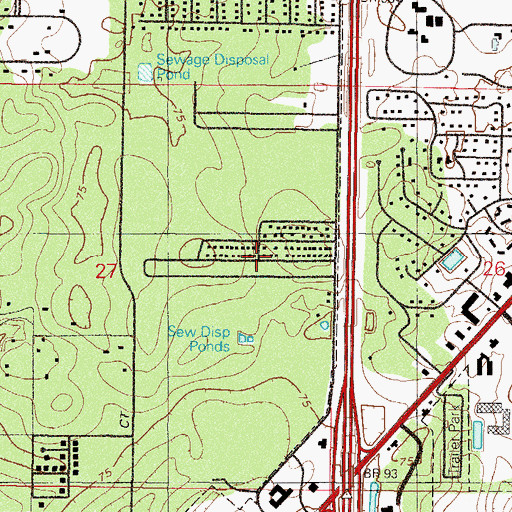 Topographic Map of White Oaks Mobile Home Park, FL