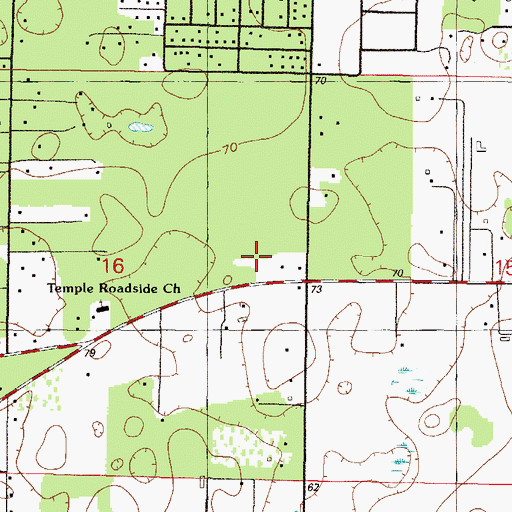 Topographic Map of Blessed Trinity Catholic Church, FL