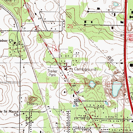 Topographic Map of Florida District United Pentecostal Church, FL