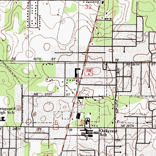 Topographic Map of Glorious Hope Christian Life Center, FL