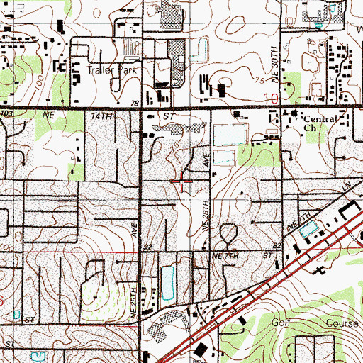 Topographic Map of Harvest Fellowship Bible Church, FL