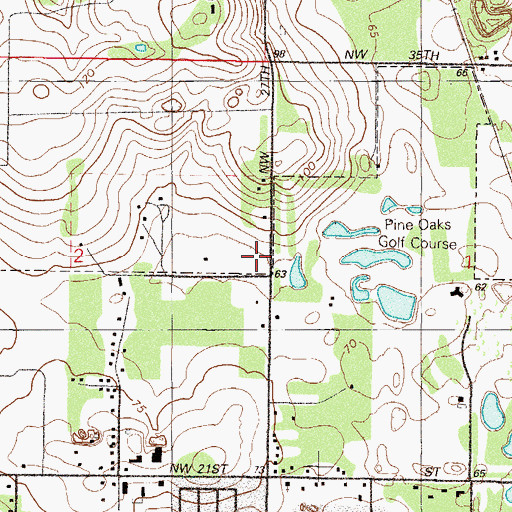 Topographic Map of House of God Church, FL