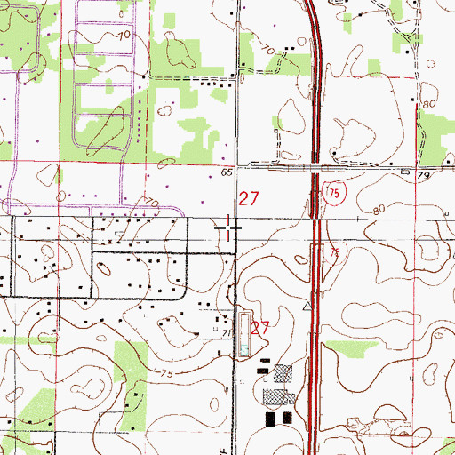 Topographic Map of Living Word Church, FL