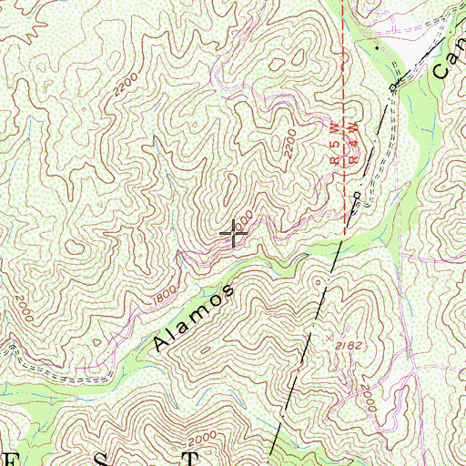 Topographic Map of Los Alamos Truck Trail, CA