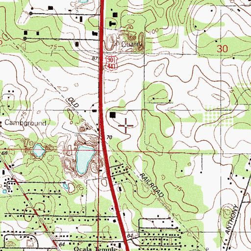Topographic Map of Pentecostal Full Gospel Church, FL