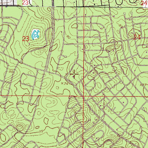Topographic Map of Presbyterian Church at Marion Oaks, FL