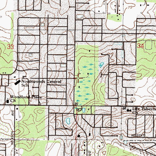 Topographic Map of Trinity Lutheran Church, FL