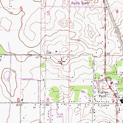 Topographic Map of Unity Baptist Church of Anthony, FL