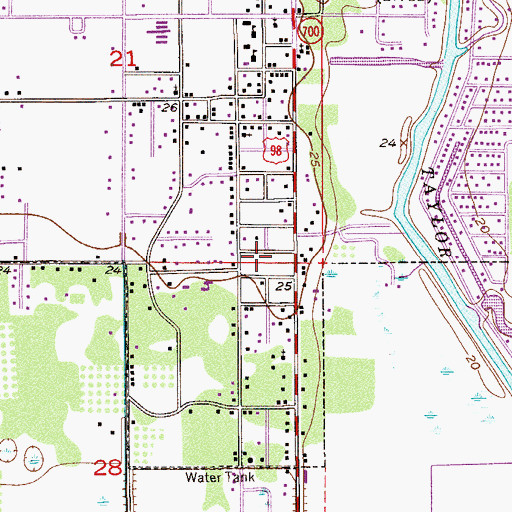 Topographic Map of Heartland Library Cooperative Okeechobee County Library, FL