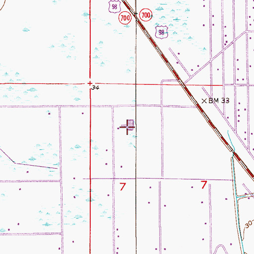Topographic Map of 46th Avenue Villas Mobile Home Park, FL