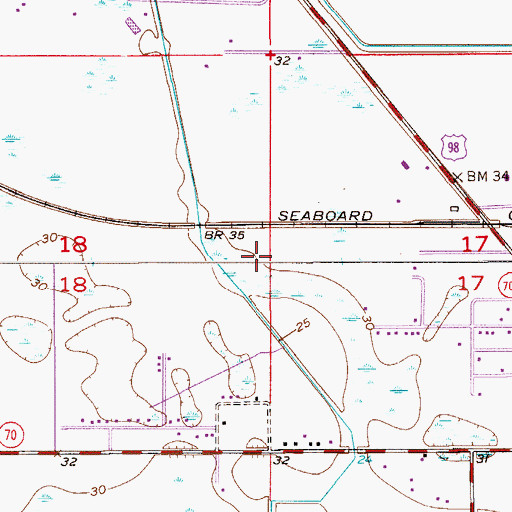 Topographic Map of Eighth Street Mobile Home Park, FL