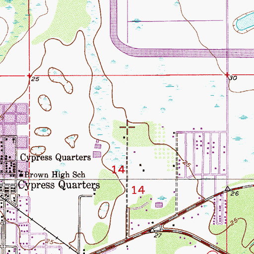 Topographic Map of Enchanted Forest Mobile Home Park, FL