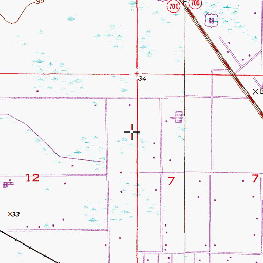 Topographic Map of Gloria Park Mobile Home Park, FL