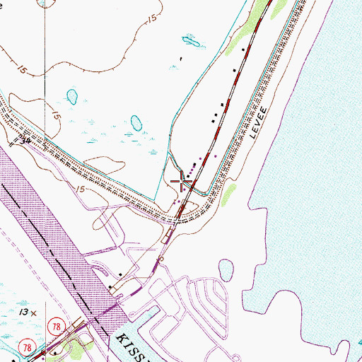 Topographic Map of Mayberry's Mobile Home Park, FL