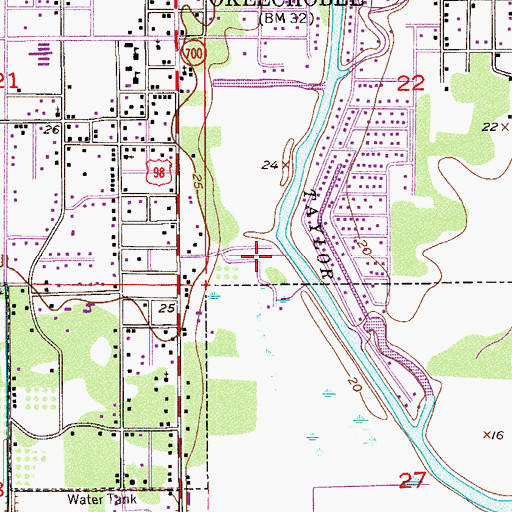 Topographic Map of Seminole Village Mobile Home Park, FL