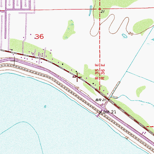 Topographic Map of Town and Country Mobile Home Park, FL