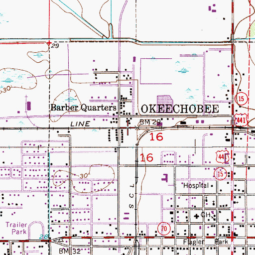 Topographic Map of First Missionary Baptist Church, FL