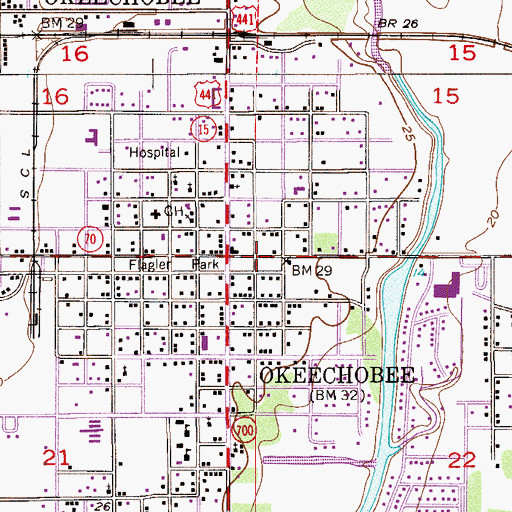 Topographic Map of Fountain of Life Church, FL