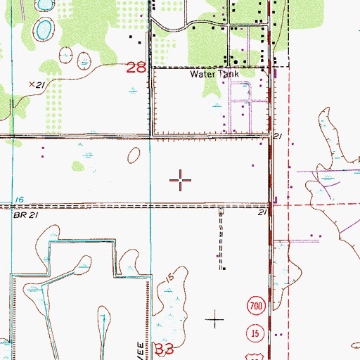Topographic Map of Oakview Baptist Church, FL
