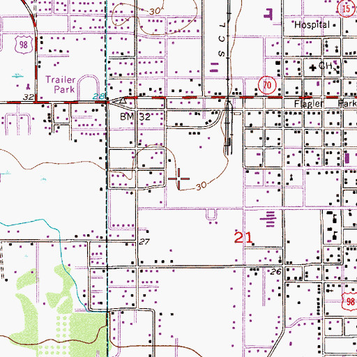 Topographic Map of United Pentecostal Church, FL