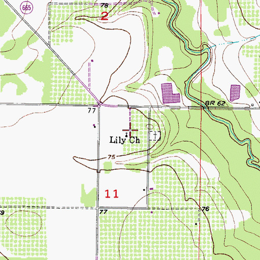 Topographic Map of Union Baptist Church, FL