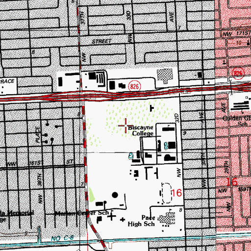 Topographic Map of Saint Thomas University Chikee Hut, FL