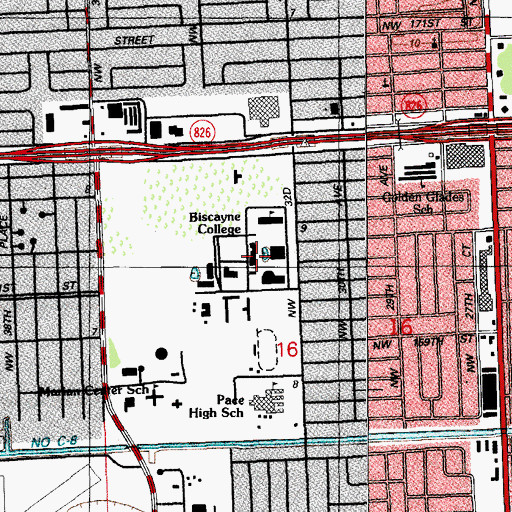 Topographic Map of Saint Thomas University Institute for Work Force Enhancement, FL