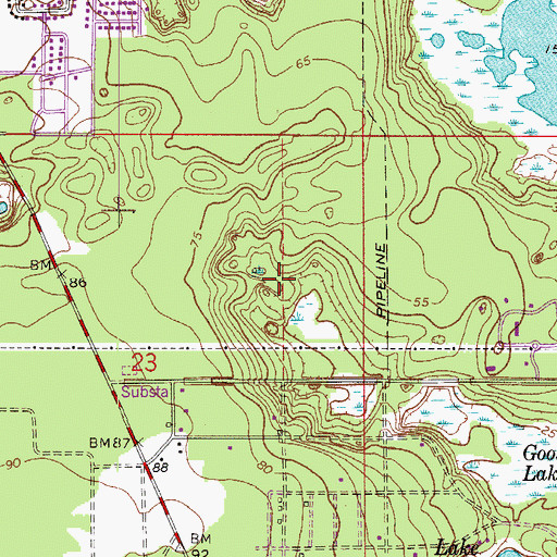 Topographic Map of Florida Hospital Fish Memorial Library, FL