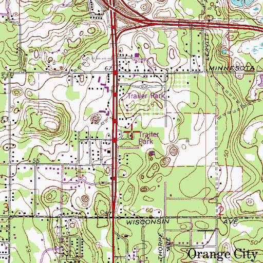 Topographic Map of Candlelight Mobile Home Park, FL