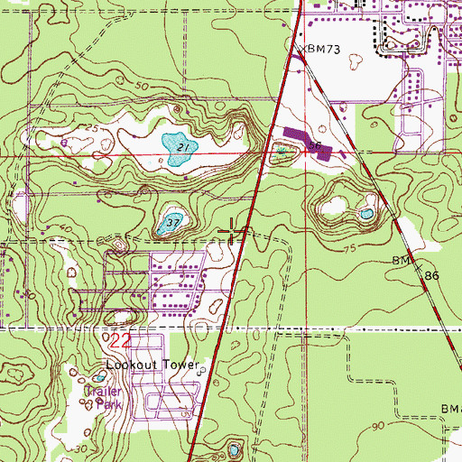 Topographic Map of Debary Orange City Seventh Day Adventist Church, FL