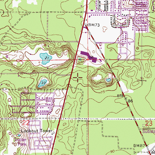 Topographic Map of Emmaus Lutheran Church, FL