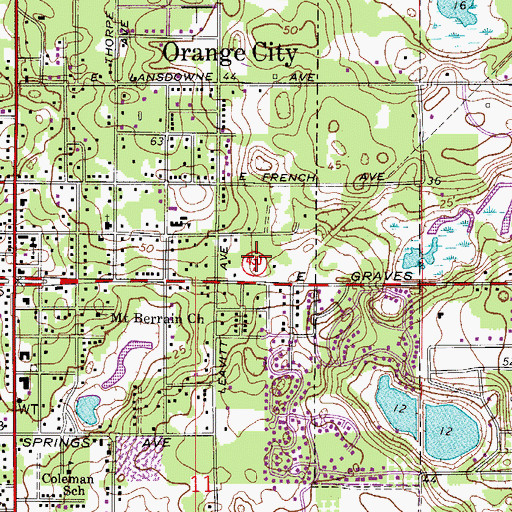 Topographic Map of Saint Judes Episcopal Church, FL