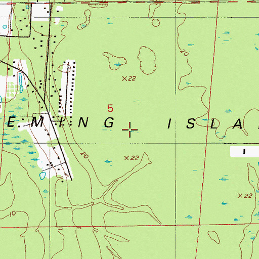 Topographic Map of Clay County Fleming Island Regional Wastewater Treatment Facility, FL