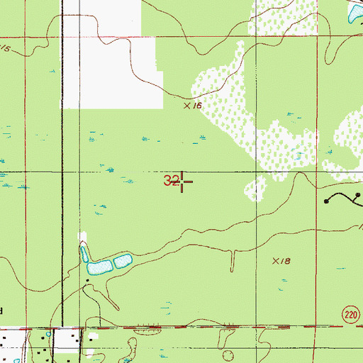 Topographic Map of Pine Lakes Golf Course, FL