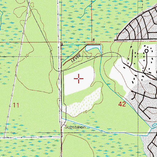Topographic Map of Pine Oaks Golf Course, FL