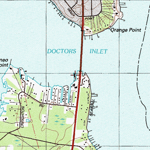 Topographic Map of Doctors Lake Marina, FL