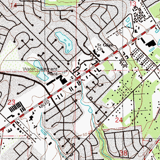 Topographic Map of Clay Community Church, FL