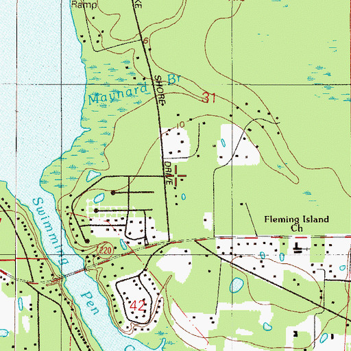Topographic Map of Crossroad Lutheran Church, FL