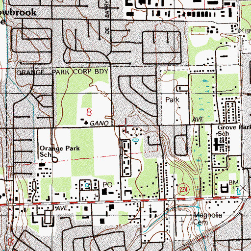 Topographic Map of Faith Chapel Pentecostal Holiness Church, FL