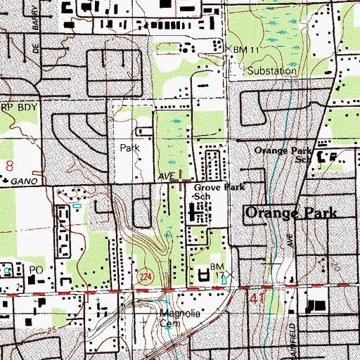 Topographic Map of New Hope Pentecostal Church, FL