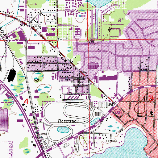 Topographic Map of Camino Park Mobile Home Park, FL