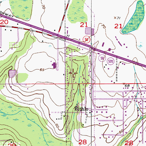 Topographic Map of Carpenter Road Mobile Home Park, FL