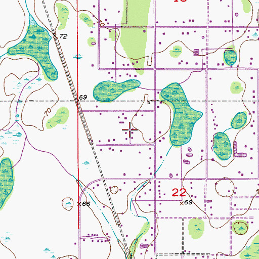 Topographic Map of Cedarhurst Mobile Home Park, FL